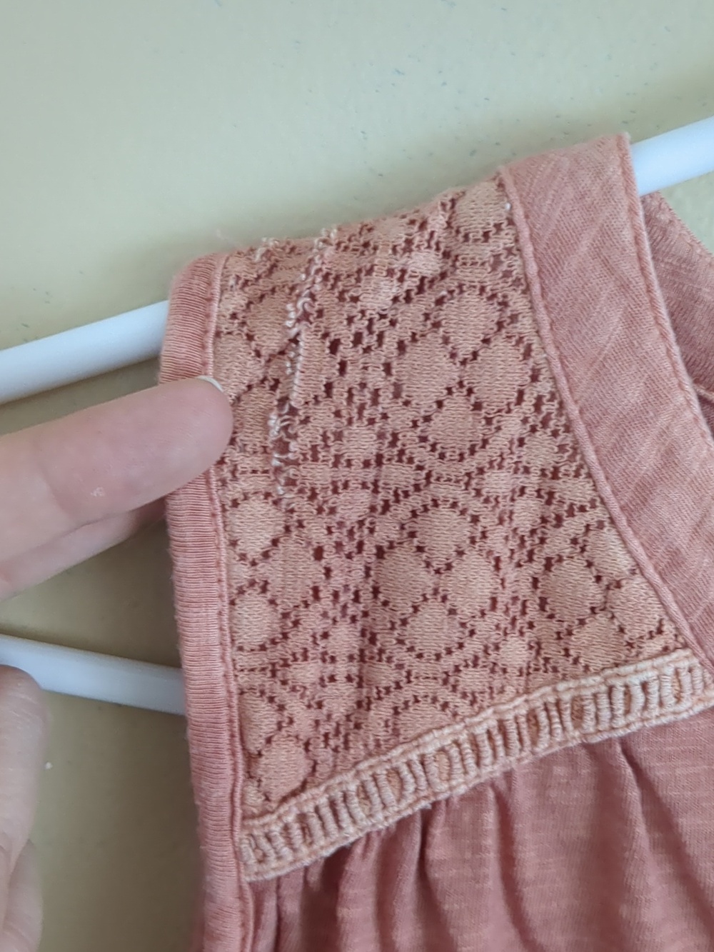 Small Sonoma Ombre Top Dip Dye Peach Salmon Color - Picture 5 of 9
